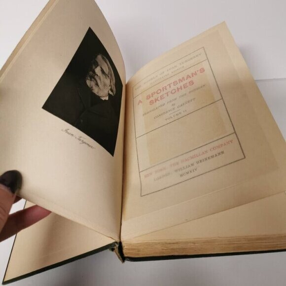 1910s Ivan Turgenev Novels Set of 2 Sportsman's Sketches Rudin Antique Novels - Picture 8 of 10